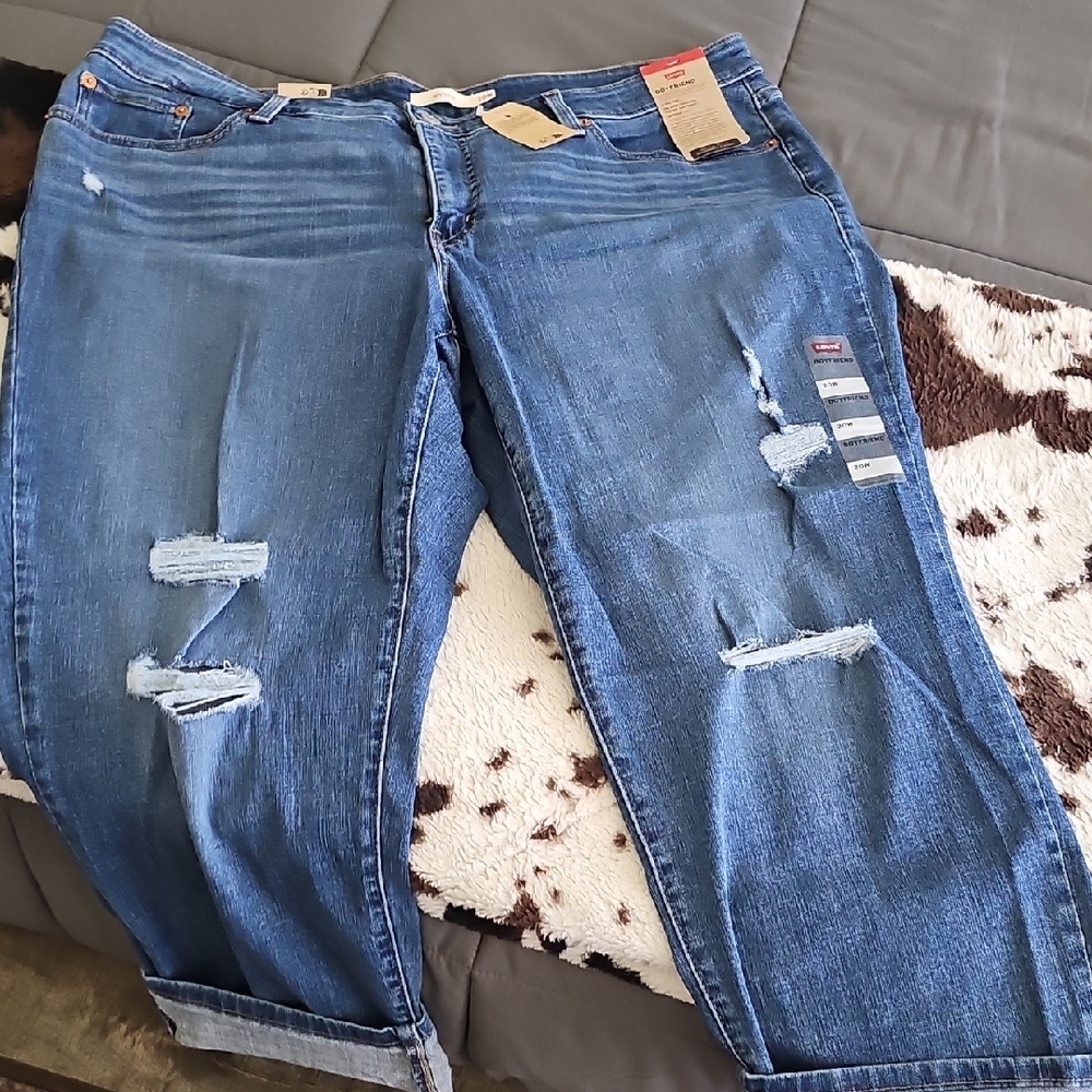 Women's Blue Distressed Jeans